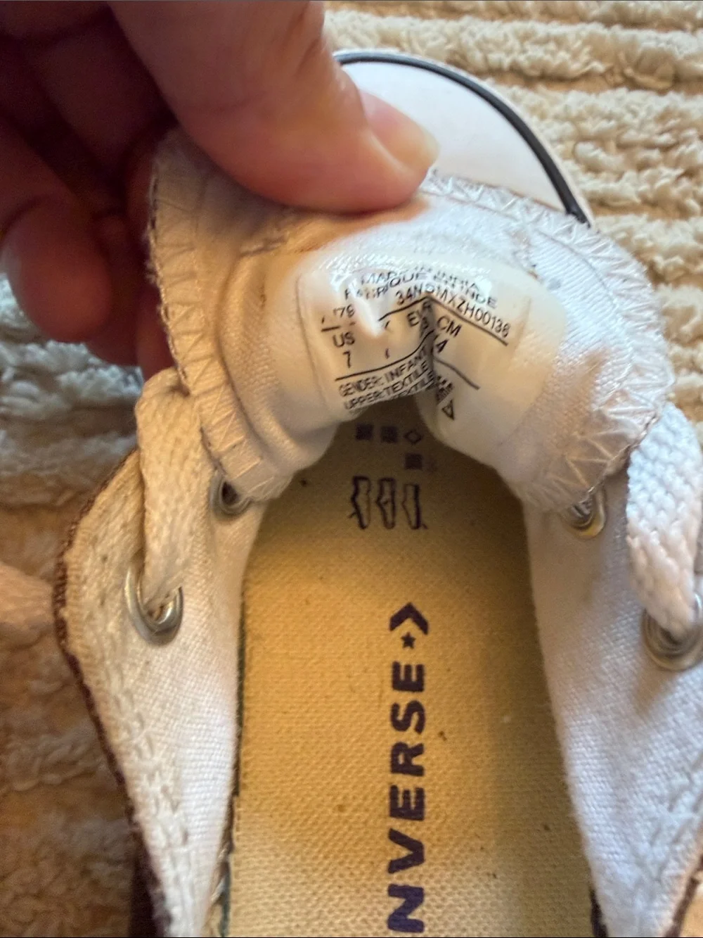 Converse Kids Brown and White Low-Top Sneakers